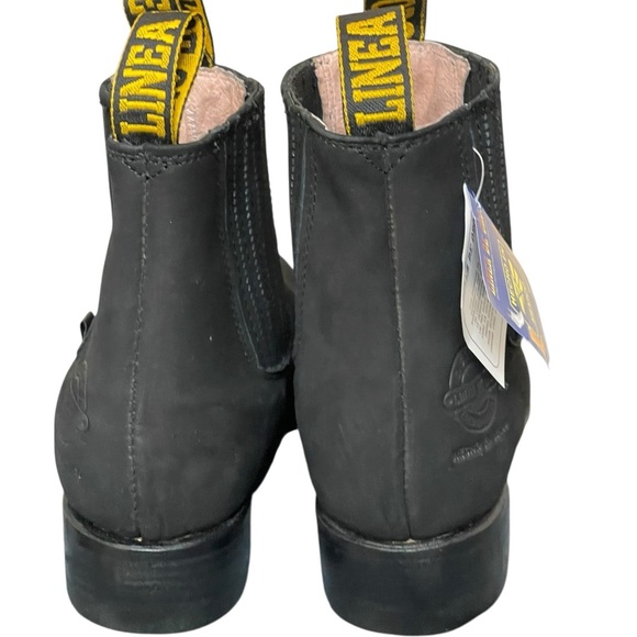 Linea De Oro Botin Tacon, Oil Leather/suede/piel Graso (black/negra)size 8 men - Picture 5 of 15